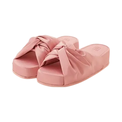 GELATO PIQUE Satin Logo Room Shoes "Coral"