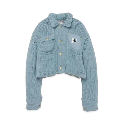 Carhartt WIP x sacai Knit Jacket Michigan "Light Blue"