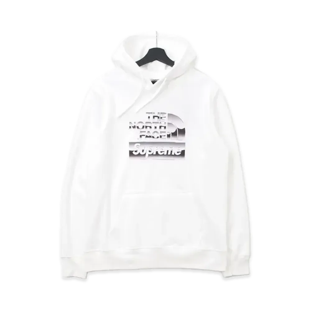 Supreme x The North Face Metallic Logo Hooded Sweatshirt "White"