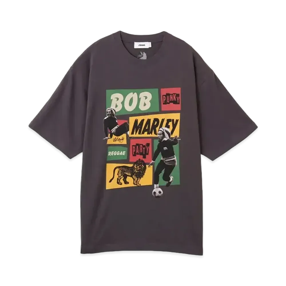 BOB MARLEY x atmos Punky reggae party T-shirt "Charcoal"