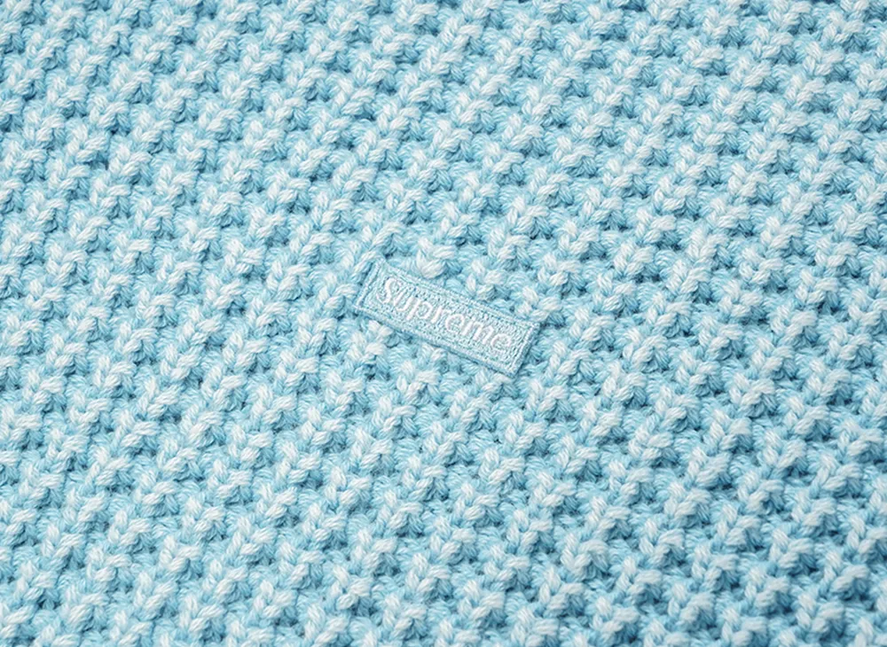 Supreme Washed Small Box Waffle Sweater 