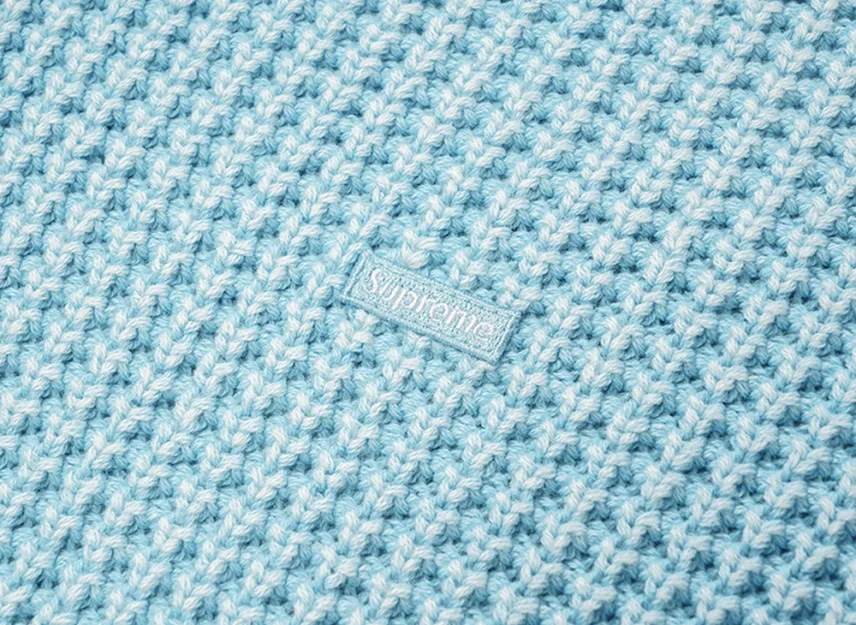 Supreme Washed Small Box Waffle Sweater Supreme Washed Small Box Waffle Sweater