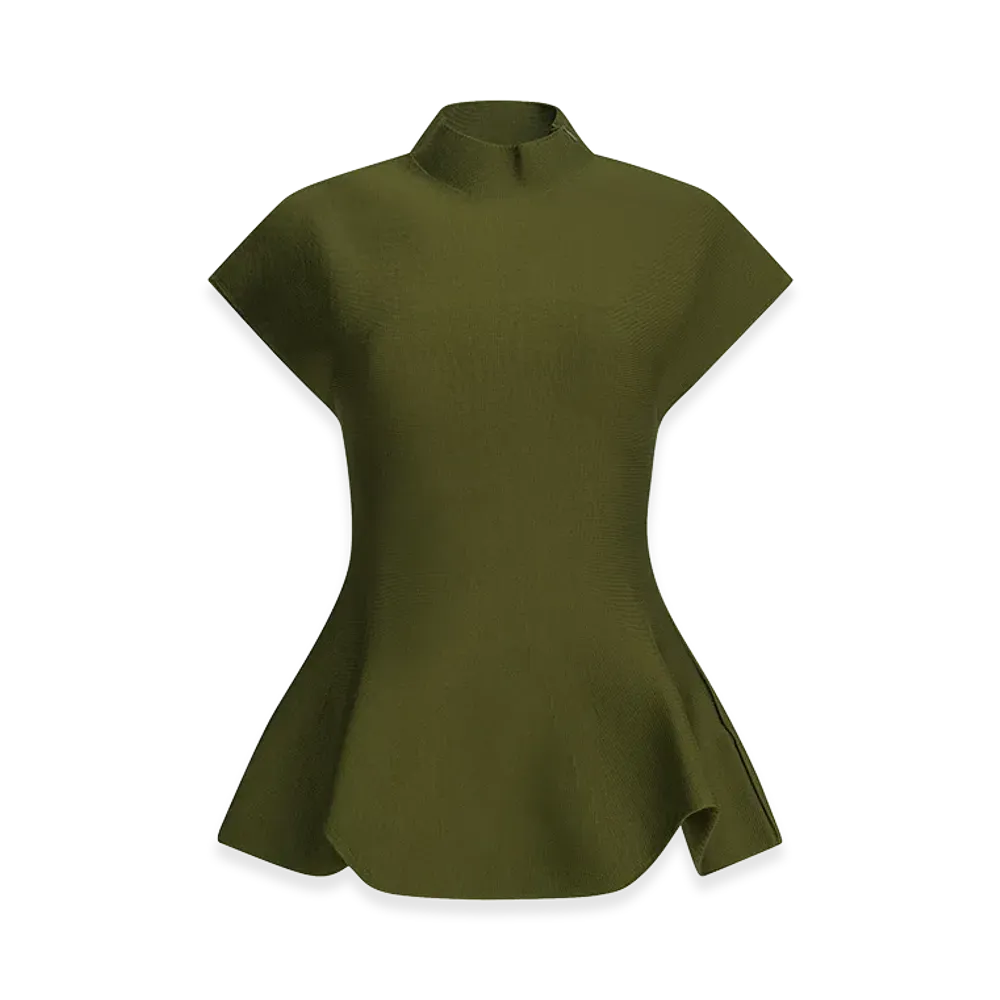 KHAITE Women's "Andra" Casual Top "Green"