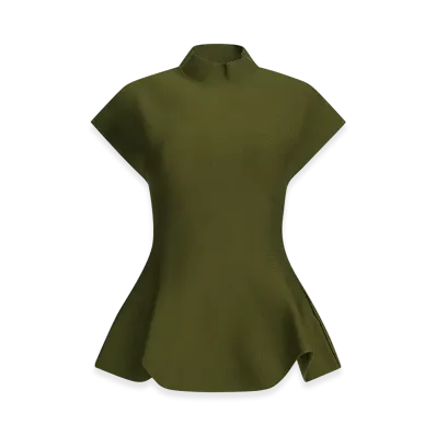 KHAITE Women's "Andra" Casual Top "Green"