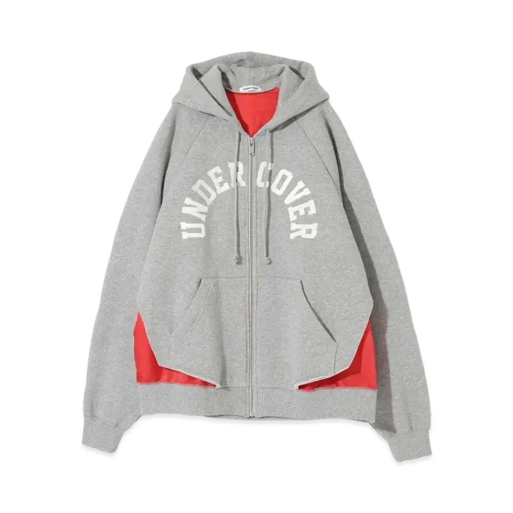 UNDERCOVER Cotton Fleece Zip-Up Hoodie "Top Gray"