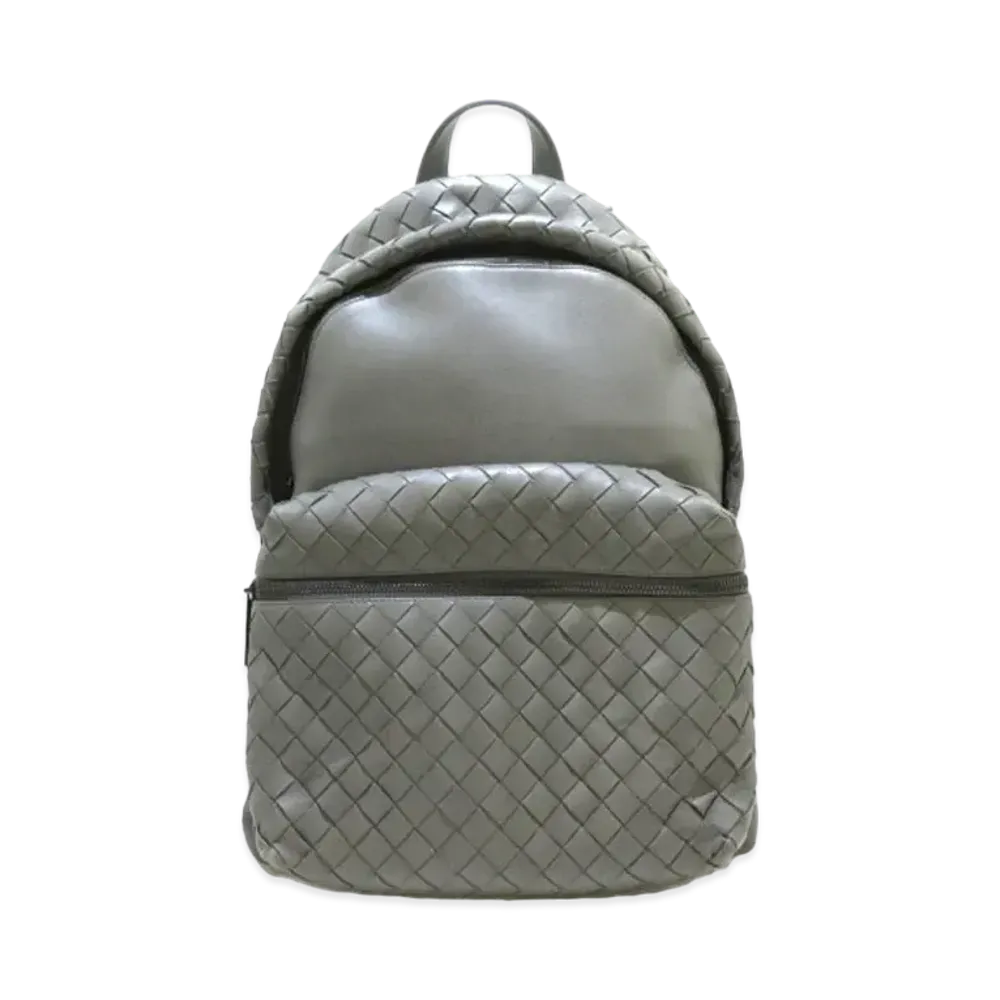 Bottega Veneta Intrecciato leather Backpack "Gray"