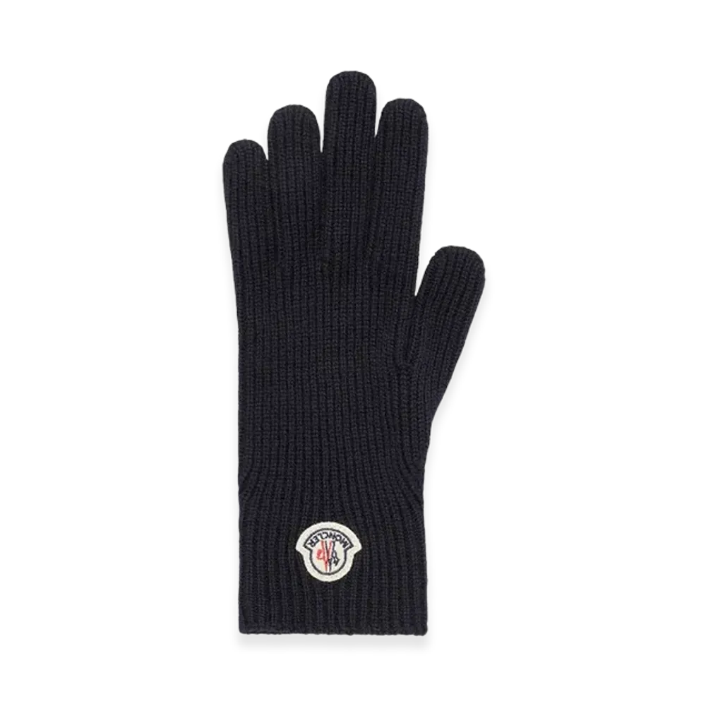 MONCLER Wool Gloves "Navy Blue"