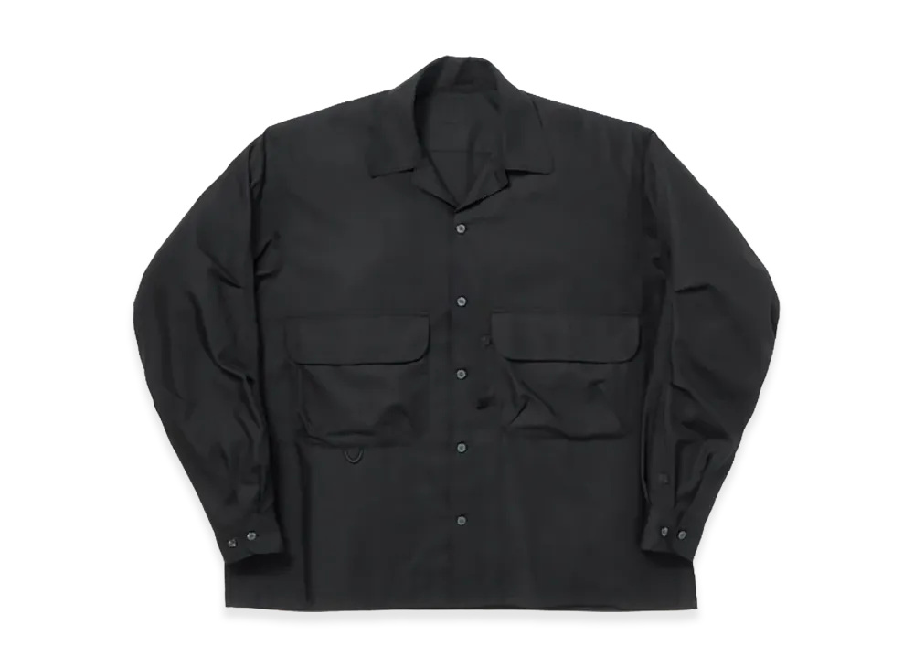 DAIWA PIER39 Tech Sports Open Collar Shirt L/S Solid "Black"