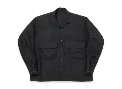 DAIWA PIER39 Tech Sports Open Collar Shirt L/S Solid "Black"