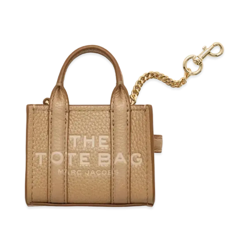 Marc Jacobs The Leather Nano Tote Charm "Camel"