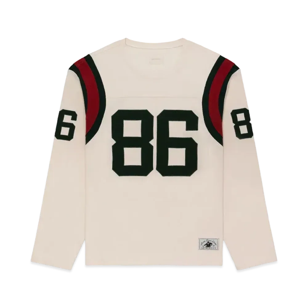 Aime Leon Dore Long-Sleeve Ribbed Football Jersey "Cream"