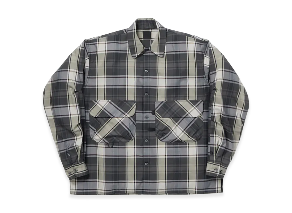 DAIWA PIER39 Women's Tech Sports Open Collar Shirt L/S Big Tartan "Black"
