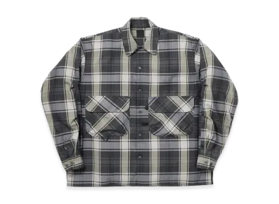 DAIWA PIER39 Women's Tech Sports Open Collar Shirt L/S Big Tartan "Black"