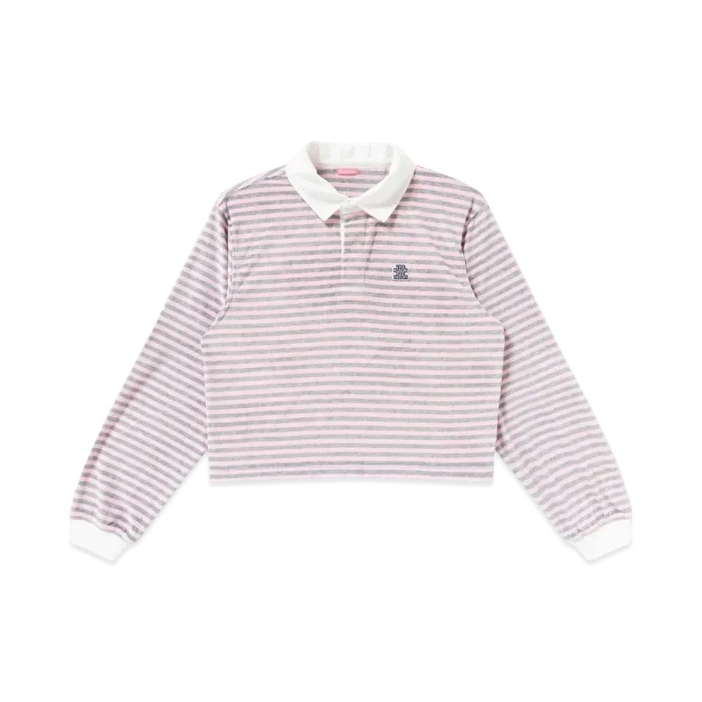 Blackeyepatch OG Label Velour L/S Rugby Shirt "Pink"