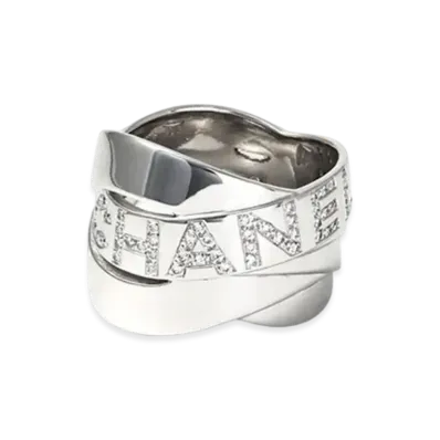CHANEL Boldic Diamond Ring 18K "White Gold"