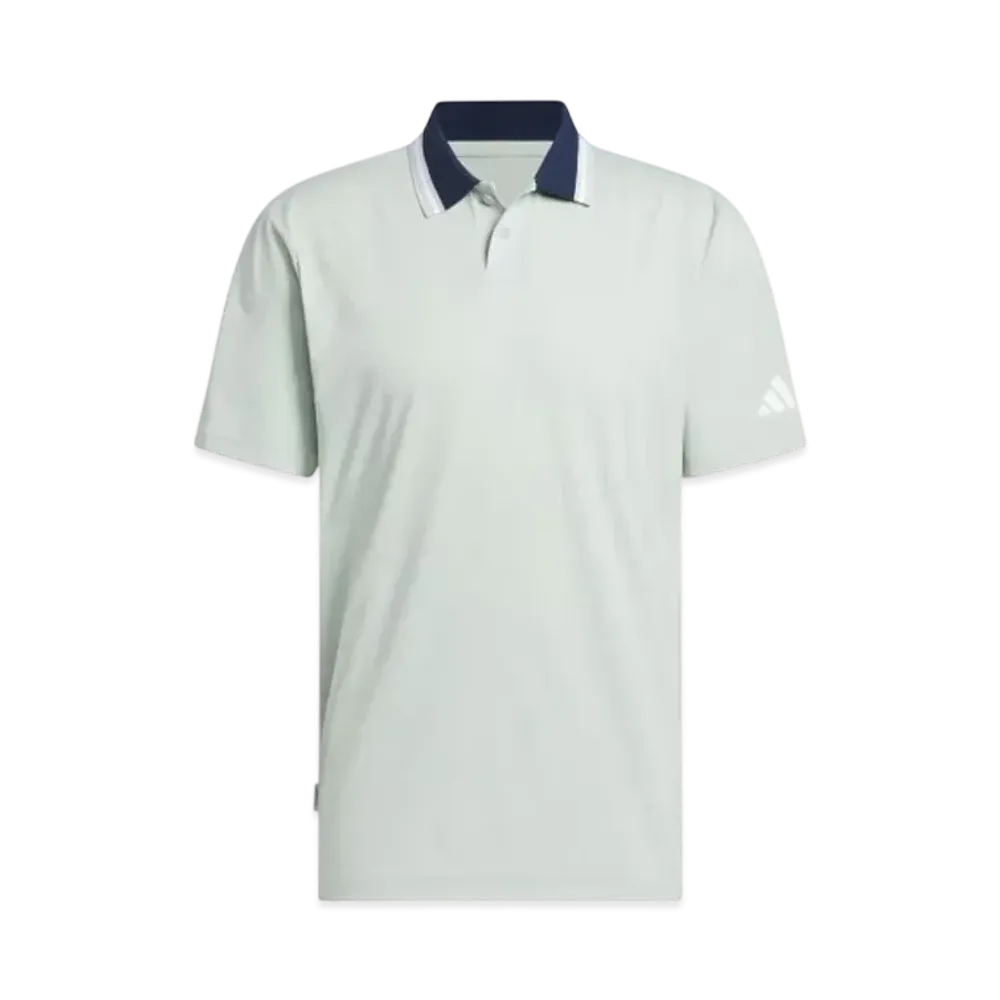 adidas Beyond the Course Twist Knit Two Button Short Sleeve Polo "Wonder Silver"