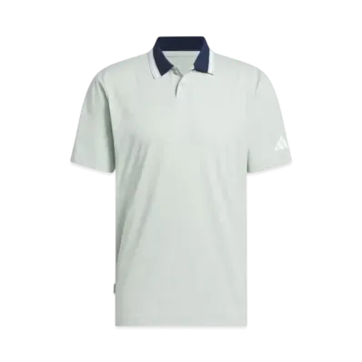 adidas Beyond the Course Twist Knit Two Button Short Sleeve Polo "Wonder Silver"