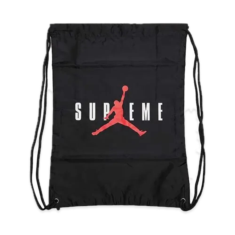Supreme x Jordan Drawstring Bag "Black"
