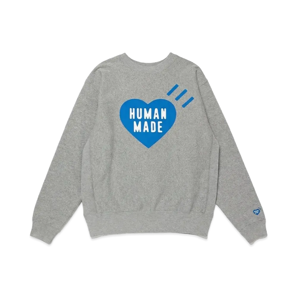 HUMAN MADE Stores Exclusive Heart Sweatshirt Offline Store "Gray"