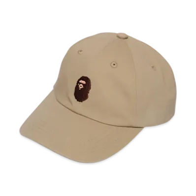A BATHING APE Ape Head Panel Cap "Beige"