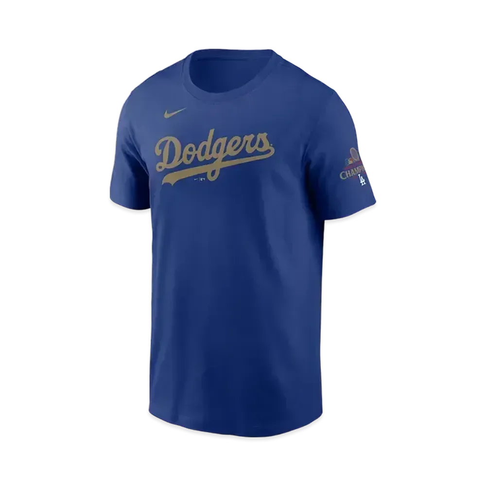 MLB Los Angeles Dodgers 2025 Gold Collection Men's Nike Wordmark T-Shirt "Royal"