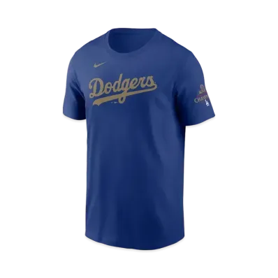 MLB Los Angeles Dodgers 2025 Gold Collection Men's Nike Wordmark T-Shirt "Royal"