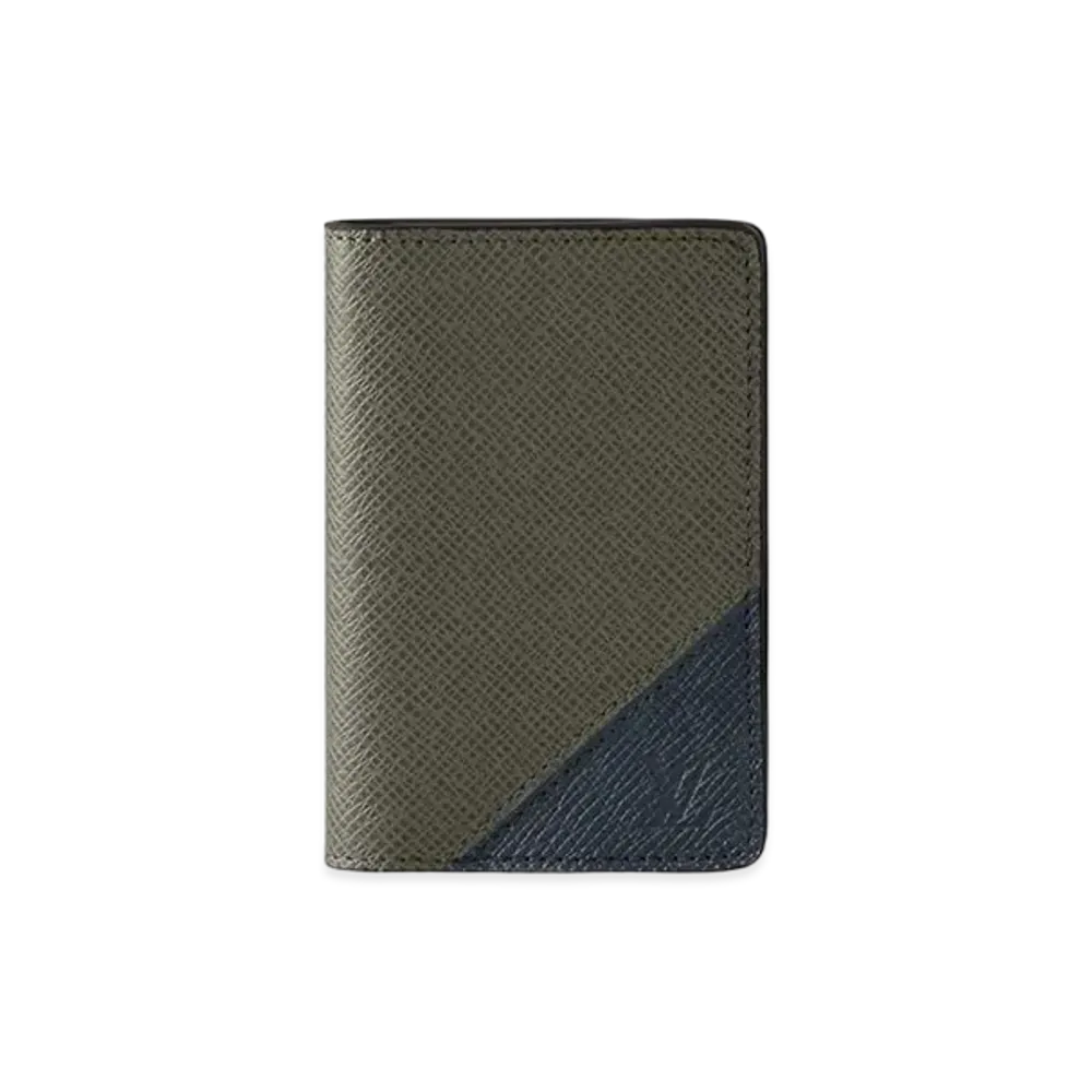 Louis Vuitton Pocket Organizer Taiga Leather "Vert Laurier/Bleu Minuit"