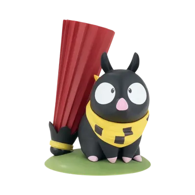 BANDAI "Ichiban Kuji" -TV anime Ranma 1/2- D Prize P-chan Figure with umbrella stand