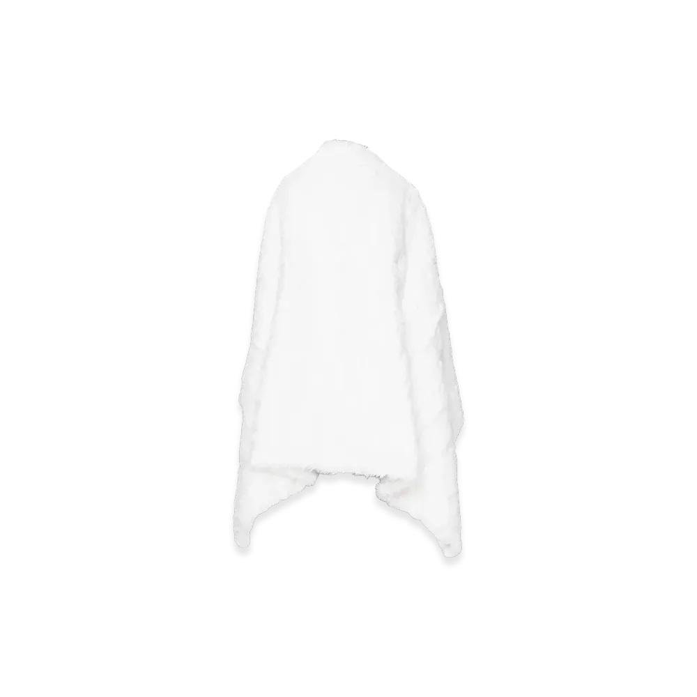 BALENCIAGA Faux Fur Cape "White"