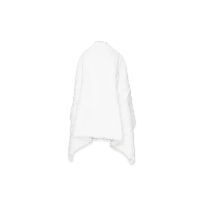 BALENCIAGA Faux Fur Cape "White"