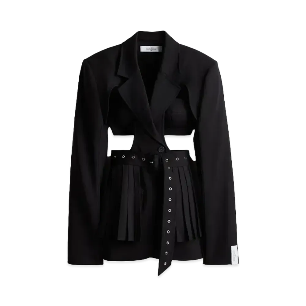 rokh x H&M Wool-Blend Cut-Out Jacket With Bra "Black"