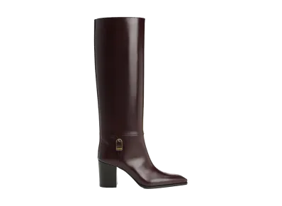 Saint Laurent Women's Julia Boots "Bordeaux"
