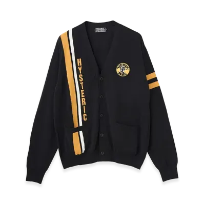 HYSTERIC GLAMOUR Super HYS Patch Cardigan "Black"