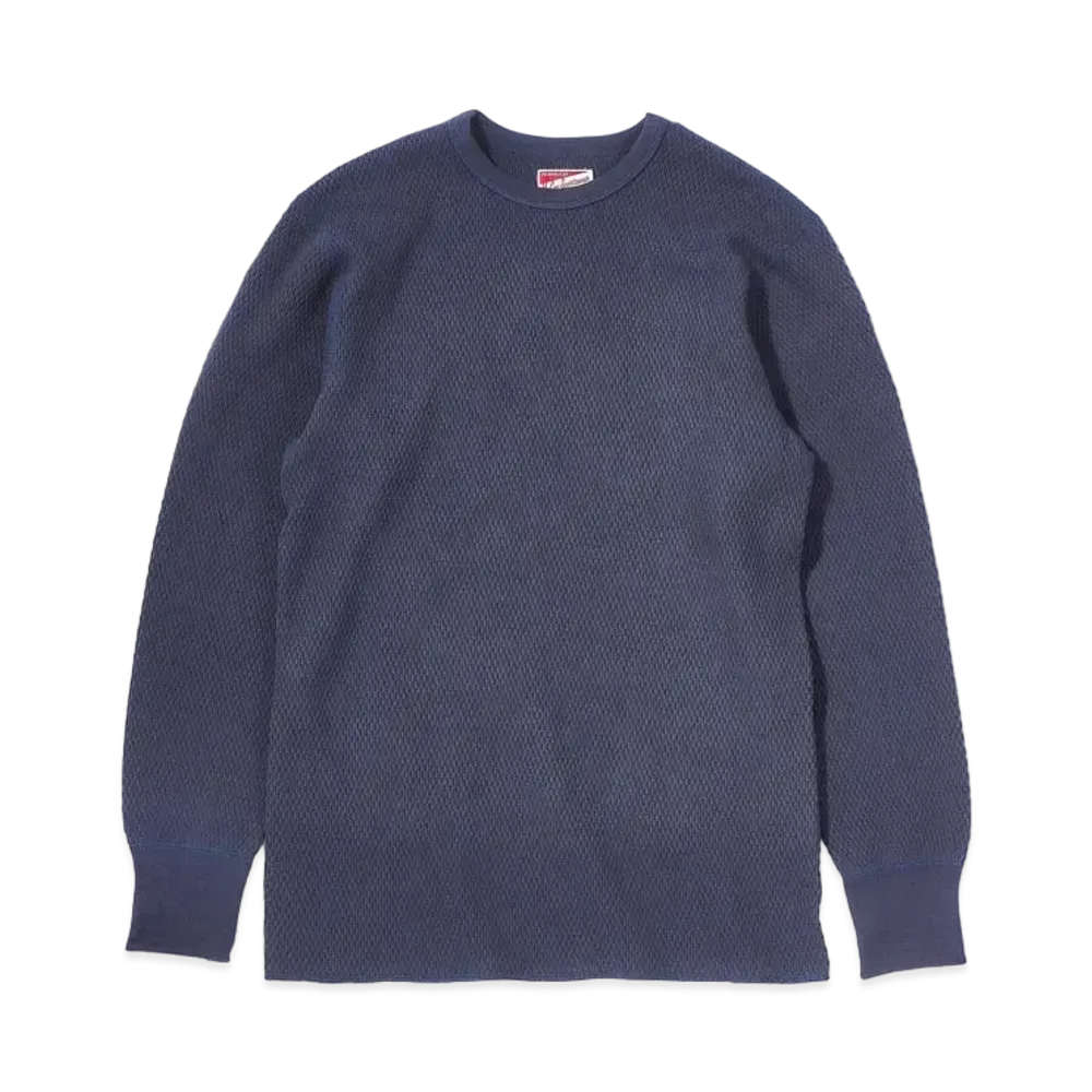 THE REAL McCOY'S Honeycomb Thermal Shirt "Ink Blue"