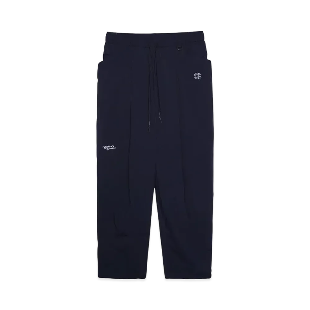 SEE SEE x the Editor's Choice Choice Wide Tapered Easy Nylon Pants "Navy"