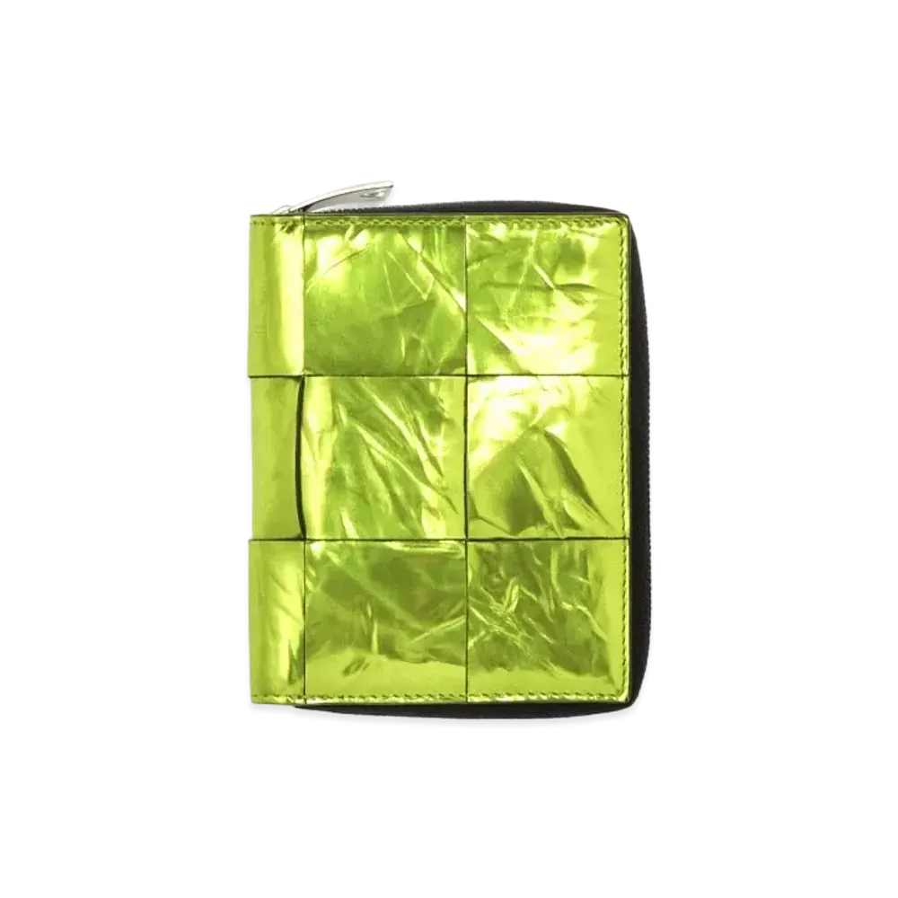 Bottega Veneta Zip Around Wallet "Chlorophyll/Black"