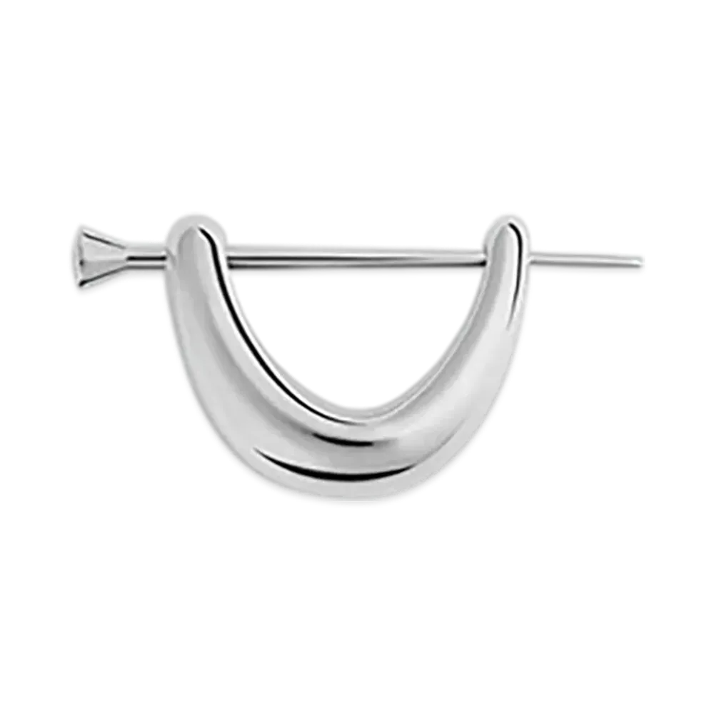 Bottega Veneta Ellipse Hair Clip "Silver"