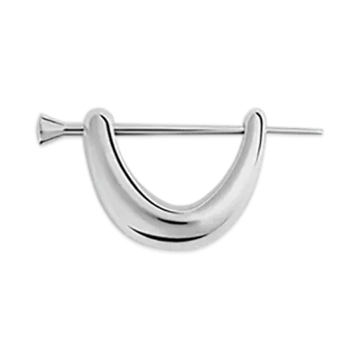 Bottega Veneta Ellipse Hair Clip "Silver"