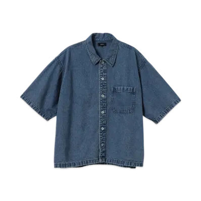 BEAMS Short Denim Shirt "Indigo"