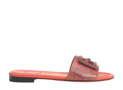 FENDI Women's Baguette Slides "Red"