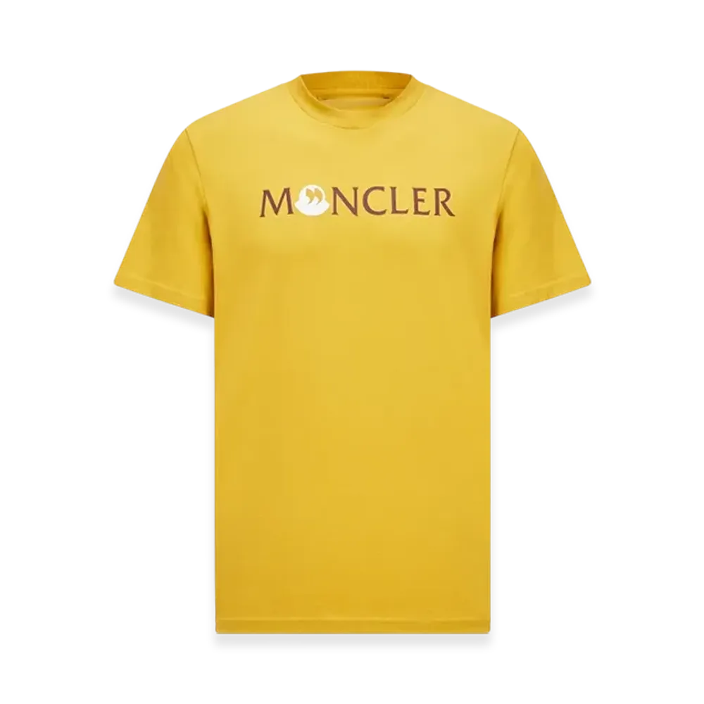 MONCLER Punctuation Logo Cotton T-Shirt "Yellow"