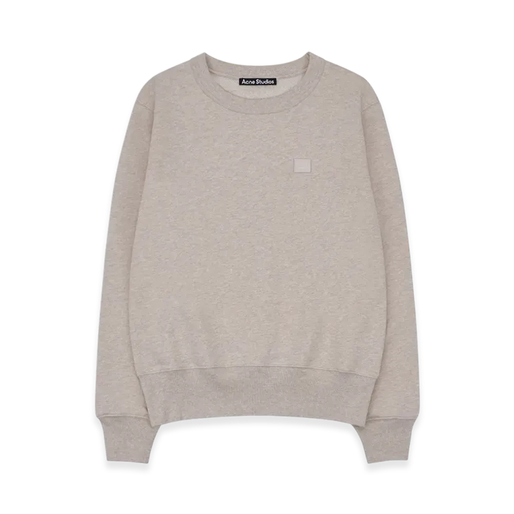 Acne Studios Fairah Face Crewneck Sweatshirt "Oatmeal Melange"