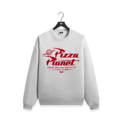 Kith x Disney Pixar Pizza Planet Nelson Crewneck "Light Heather Grey"