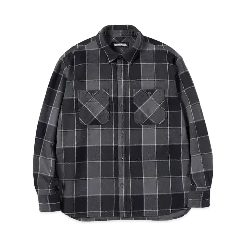 NEIGHBORHOOD NEL CHECK / C-SHIRT . LS "Black"