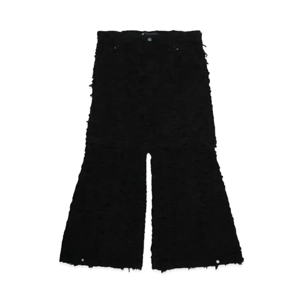A GOOD BAD INFLUENCE FULL DISTRESSED 2WAY DENIM JEAN "BLACK"