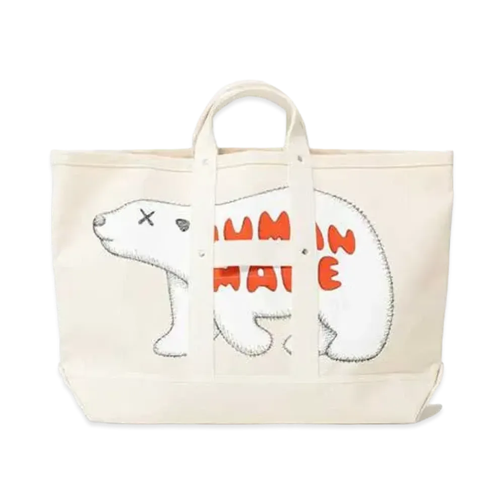 HUMAN MADE x KAWS TOTE BAG LARGE "White"