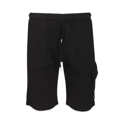 C.P. Company Cotton Fleece Cargo Shorts "Black"