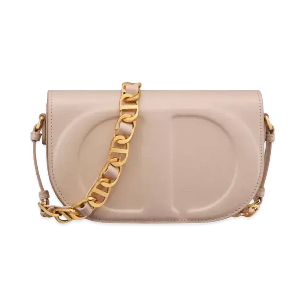 Dior CD Signature Bag Strap CD Embossed Box Calfskin "Caramel Beige"
