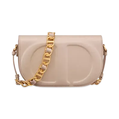 Dior CD Signature Bag Strap CD Embossed Box Calfskin "Caramel Beige"