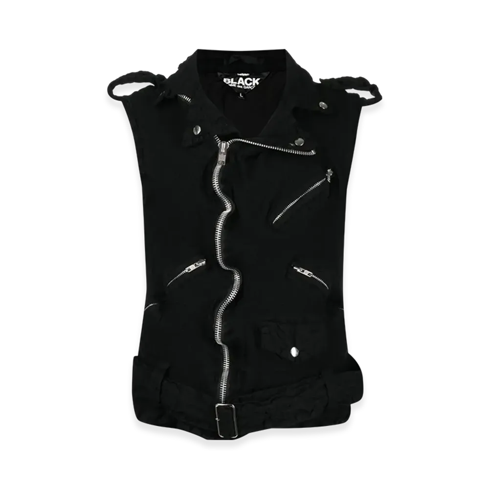 BLACK COMME des GARCONS Zip Pocket Vest "Gray"
